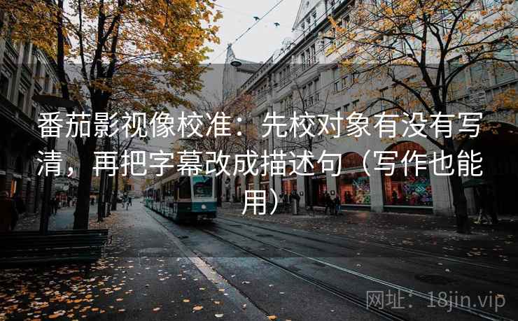 番茄影视像校准:先校对象有没有写清,再把字幕改成描述句(写作也能用) 番茄影视像校准:先校对象有没有写清,再把字幕改成描述句(写作也能用)
