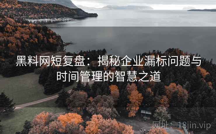 黑料网短复盘:揭秘企业漏标问题与时间管理的智慧之道 黑料网短复盘:揭秘企业漏标问题与时间管理的智慧之道
